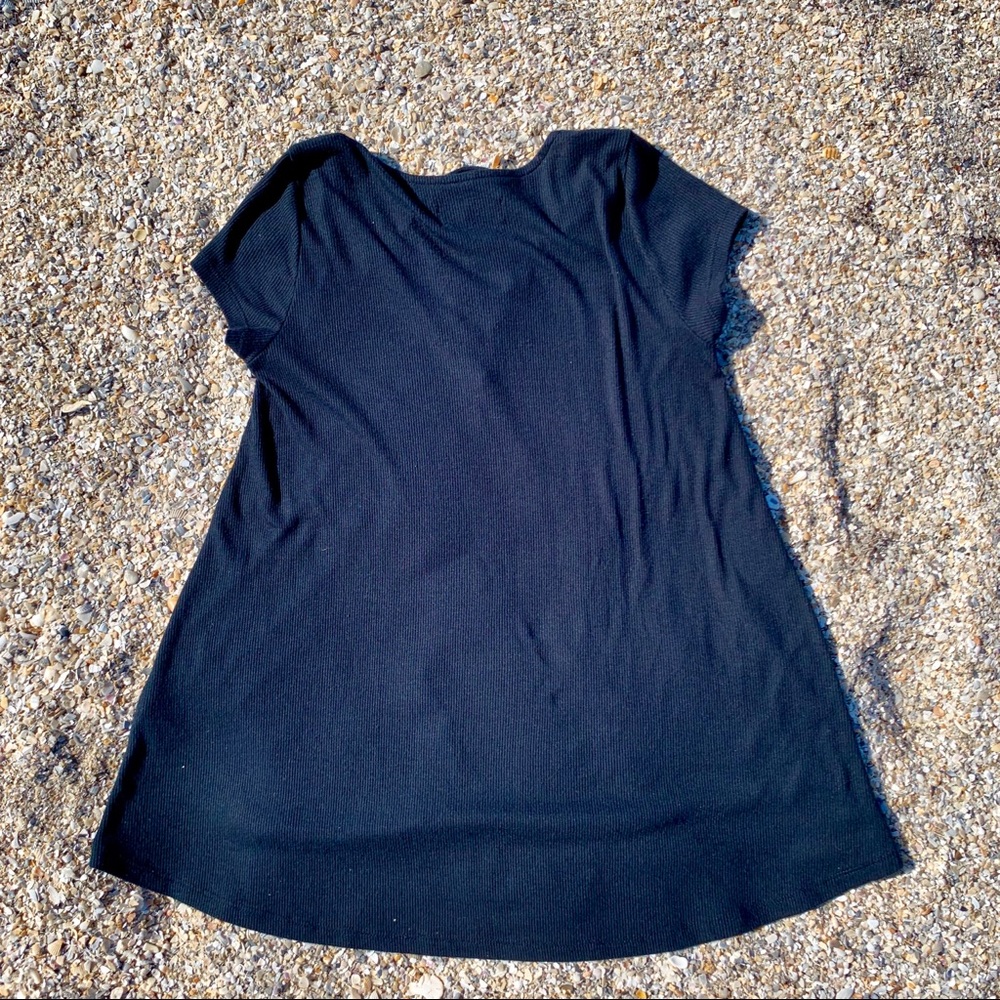 🐚 Navy Hollister Ribbed Lace-up T Shirt 🐚 - Picture 5 of 5